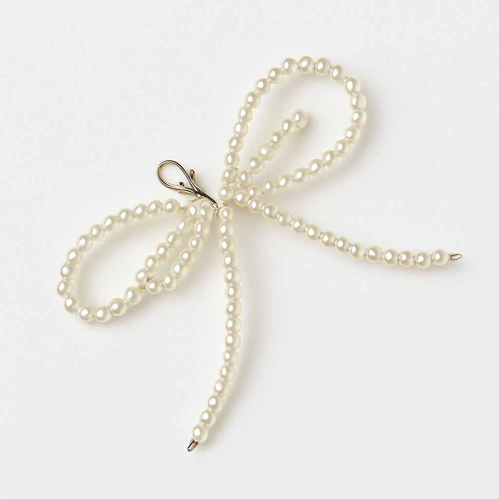Pearl Bows Shoe Charm Set