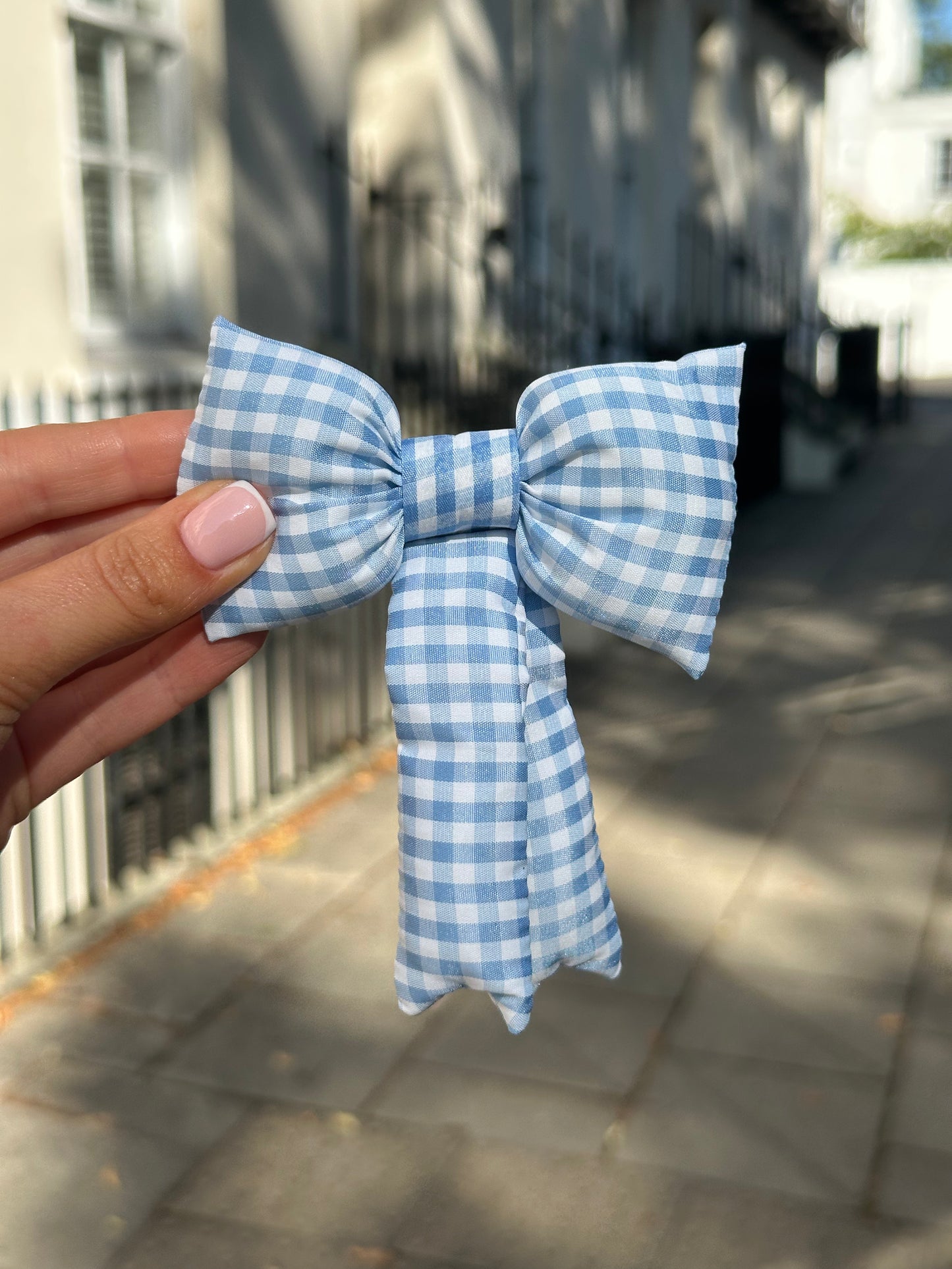 Gingham Bow Bag Charm