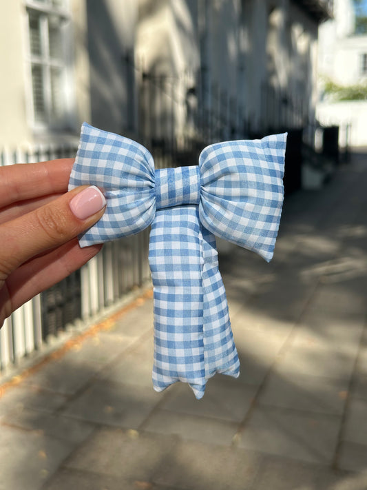 Gingham Bow Bag Charm